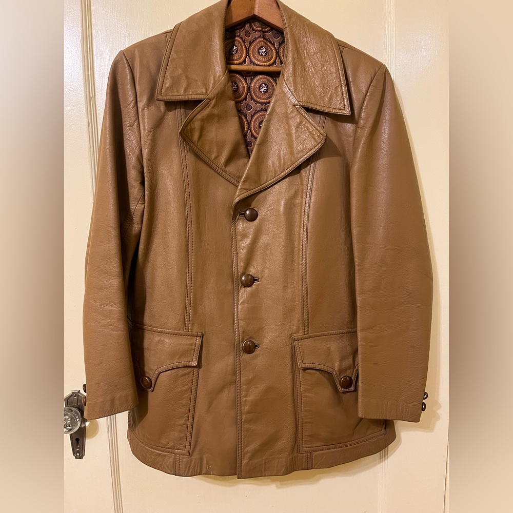 Leather 70s Vintage Coat